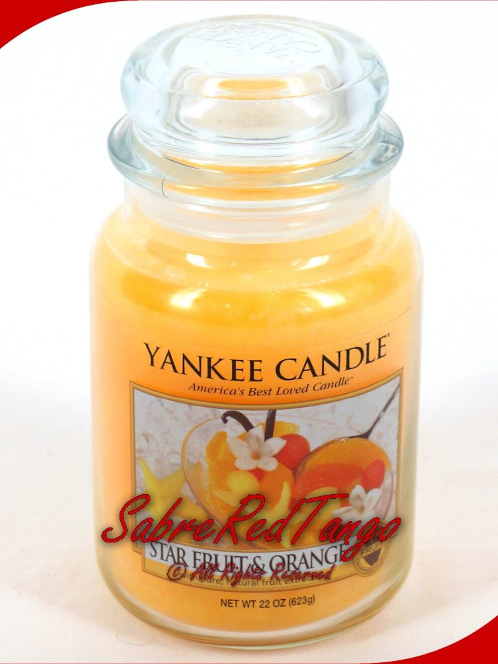 🕯 New Yankee Candle Housewarmer Star Fruit & Orange Large Jar #1106734 22 Oz